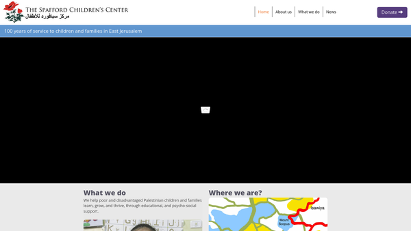 Screenshot of the The Friends Of The Spafford Children's Center Of Jerusalem website