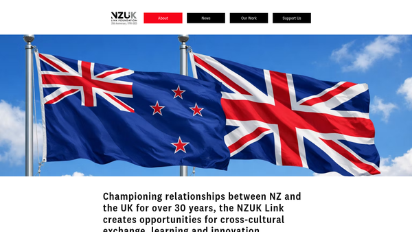 Screenshot of the The Nz-Uk Link Foundation website