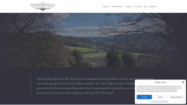 Screenshot of the The Summerfield Charitable Trust website