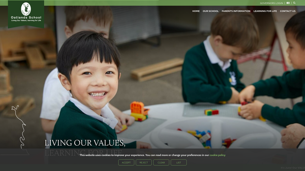 Screenshot of the Oatlands School Parent Teacher Association website