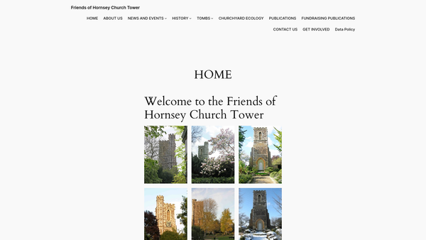 Screenshot of the The Friends Of Hornsey Church Tower website