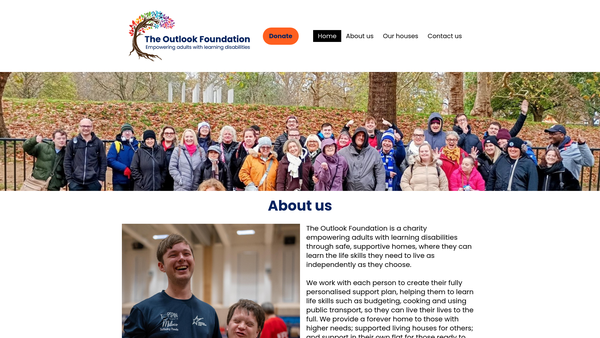Screenshot of the The Outlook Foundation website
