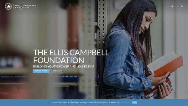 Screenshot of the Ellis Campbell Foundation website