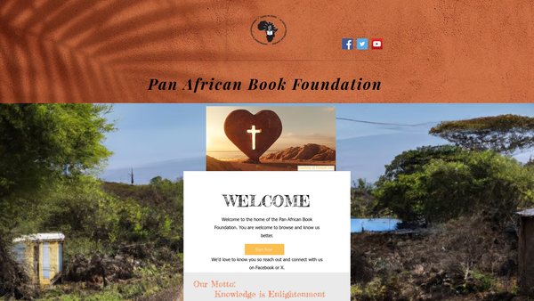 Screenshot of the Pan-African Book Foundation website