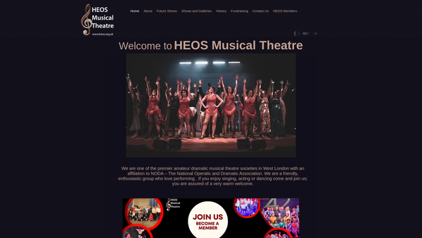 Screenshot of the The Hanwell And Ealing Operatic Society website