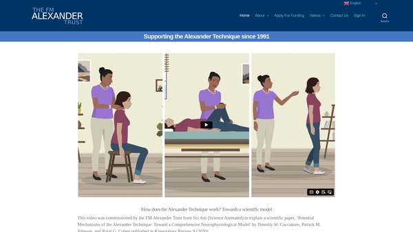 Screenshot of the The F Matthias Alexander Trust website