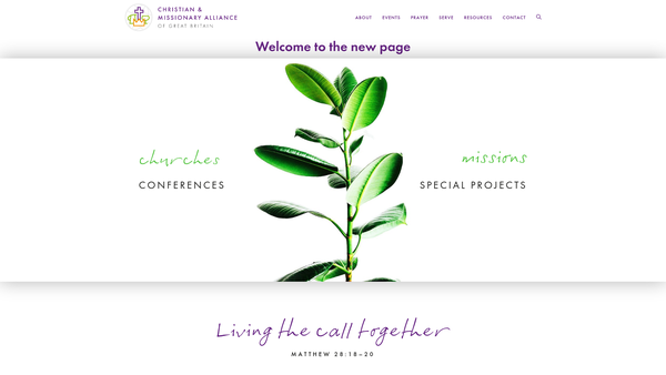 Screenshot of the The Christian And Missionary Alliance website
