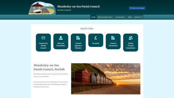 Screenshot of the Gold Park, Mundesley website