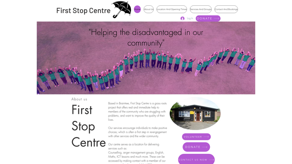 Screenshot of the First Stop Centre (Mid-Essex Branch) website