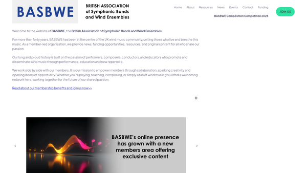 Screenshot of the Basbwe Education Trust website