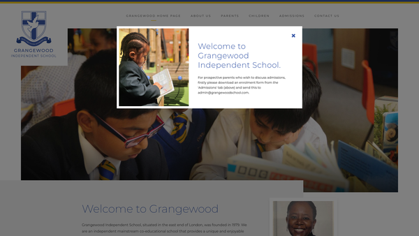 Screenshot of the Grangewood Educational Association website