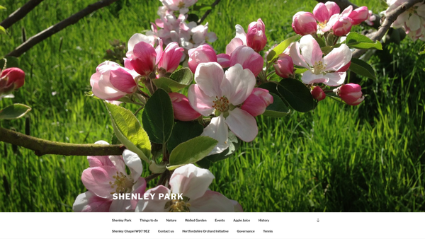 Screenshot of the Shenley Park Trust website
