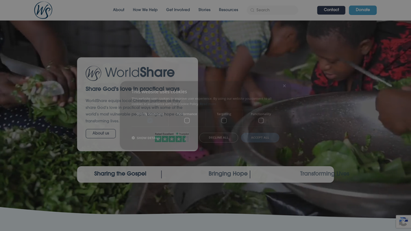 Screenshot of the Worldshare website