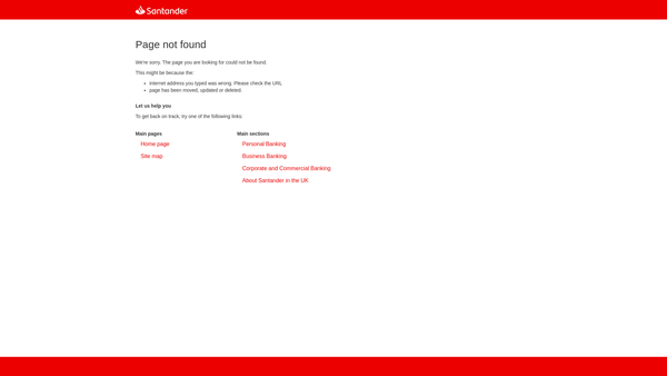 Screenshot of the Santander UK Foundation Limited website