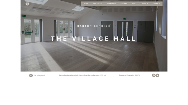 Screenshot of the Barton Bendish Village Hall Trust website