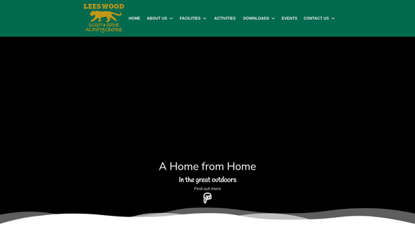 Screenshot of the Lees Wood Campsite website