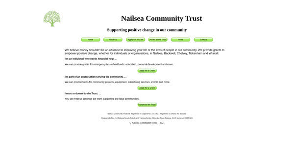 Screenshot of the Nailsea Community Trust Limited website