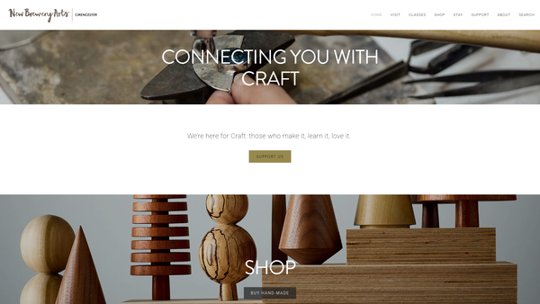 Screenshot of the New Brewery Arts Limited website