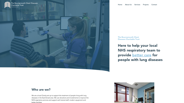 Screenshot of the The Bournemouth Chest Diseases Charitable Trust website