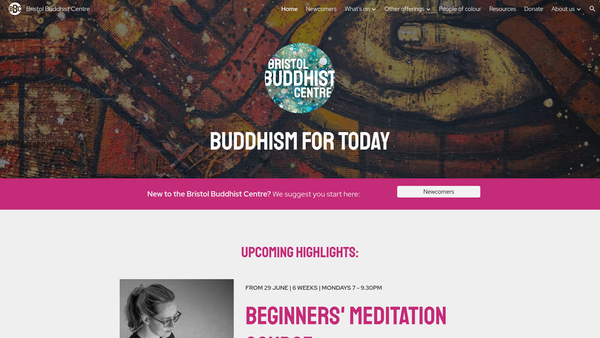 Screenshot of the Triratna Buddhist Community In Bristol website