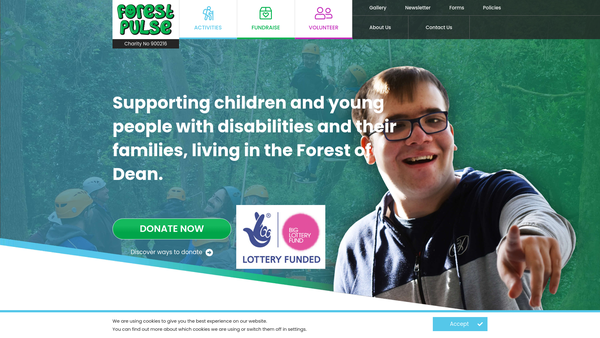 Screenshot of the Forest Pulse website