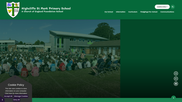 Screenshot of the The Friends Of Highcliffe Primary School website