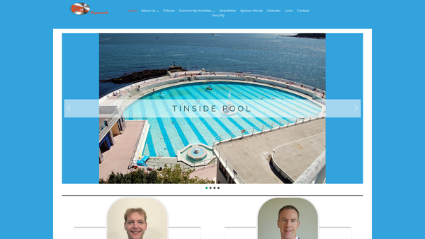 Screenshot of the City Church, Plymouth website