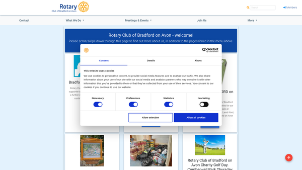 Screenshot of the The Rotary Club Of Bradford On Avon Trust Fund website