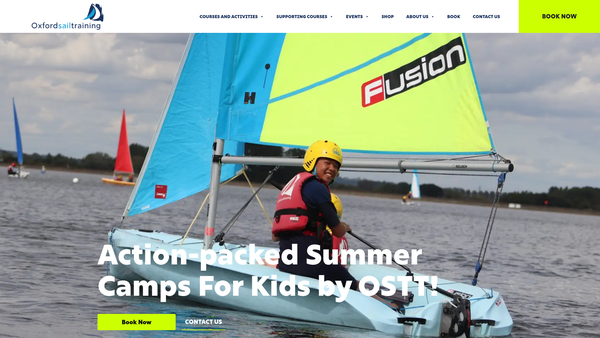 Screenshot of the Oxford Sail Training Trust website