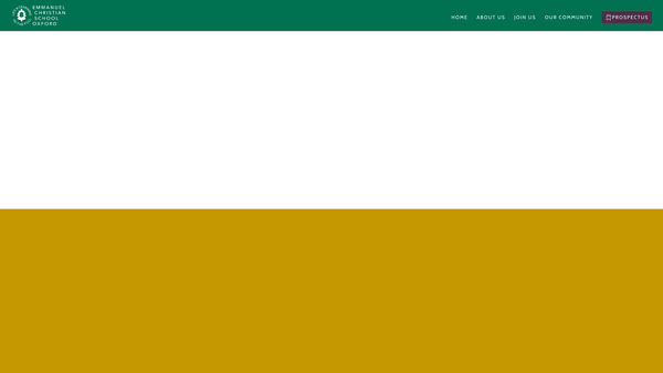 Screenshot of the Emmanuel Christian School Oxford website