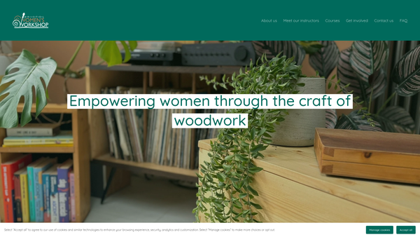 Screenshot of the Bristol Women's Workshop website