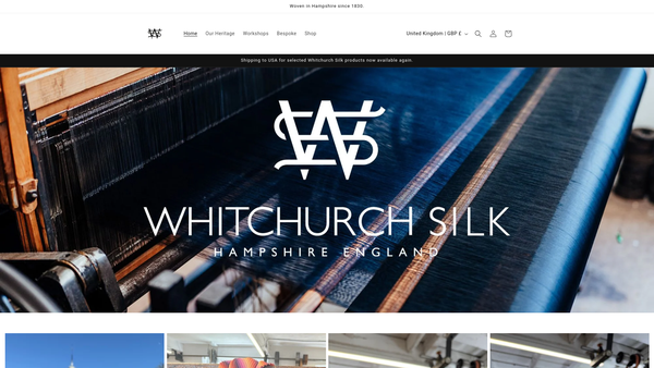 Screenshot of the Whitchurch Silk Mill Trust website