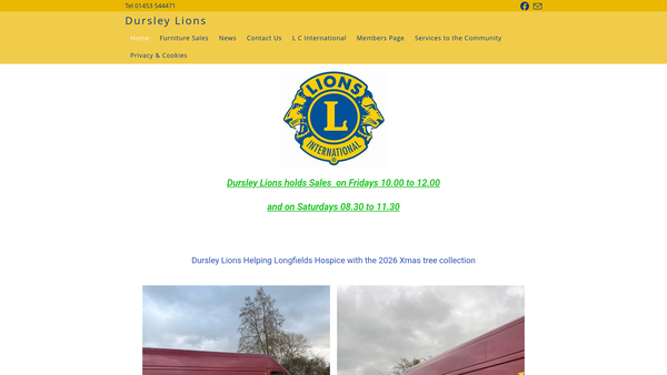 Screenshot of the The Dursley Lions Club Charity Trust Fund website