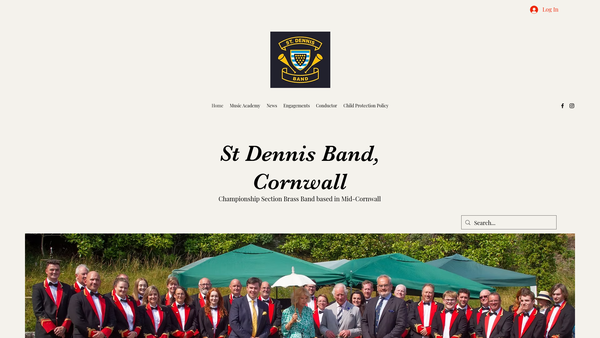 Screenshot of the The St Dennis Band website