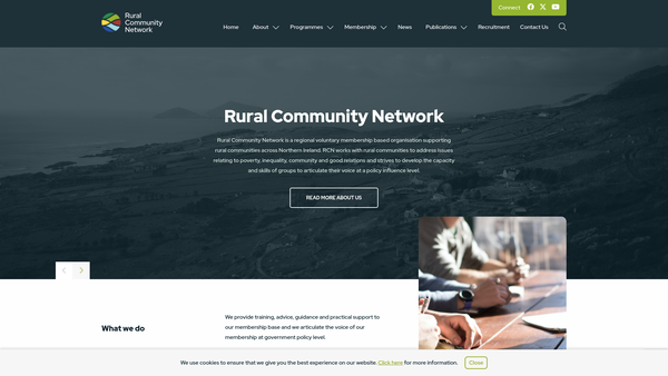 Screenshot of the Rural Community Network NI website