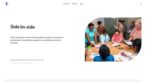 Screenshot of the North-West Community Network website
