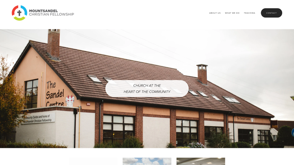 Screenshot of the Mountsandel Christian Fellowship website