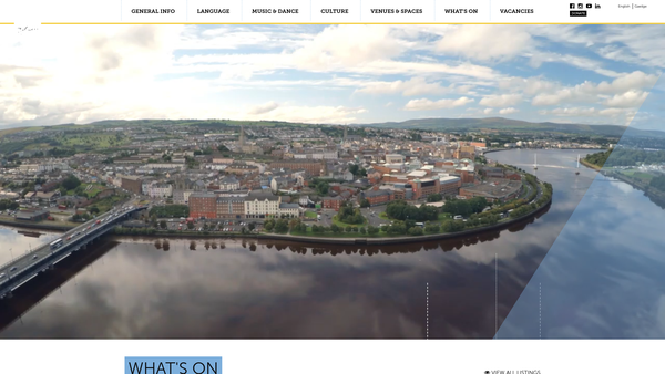 Screenshot of the An Gaeláras Ltd website