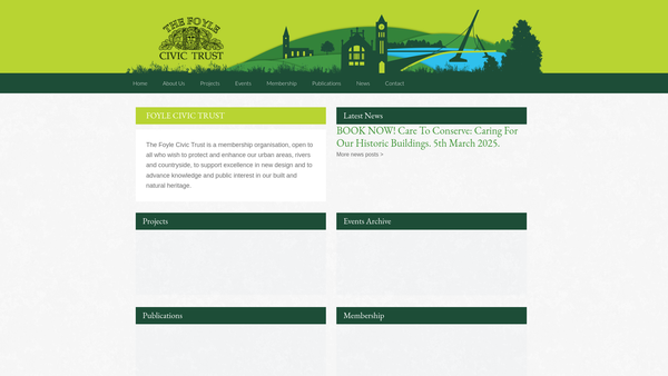 Screenshot of the The Foyle Civic Trust website