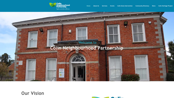 Screenshot of the Colin Neighbourhood Partnership website