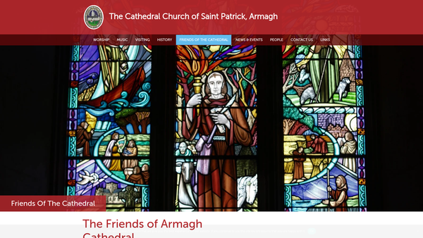 Screenshot of the Friends of Armagh Cathedral website