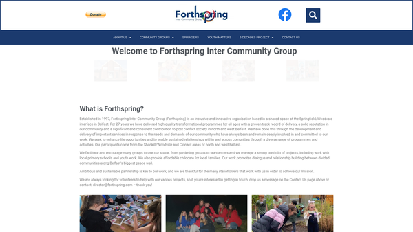 Screenshot of the Forthspring Inter Community Group website