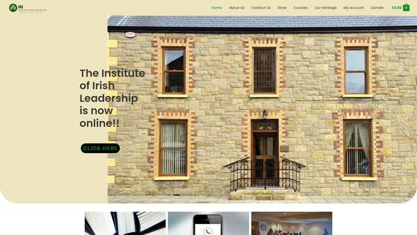 Screenshot of the The Institute of Irish Leadership website