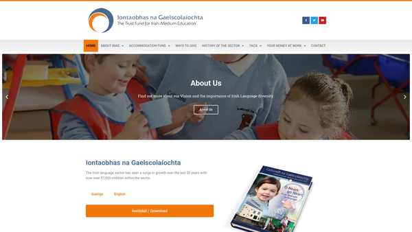 Screenshot of the Iontaobhas na Gaelscolaíochta website