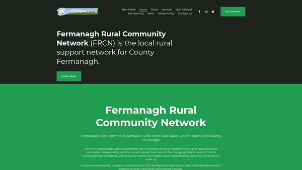 Screenshot of the Fermanagh Rural Community Network website