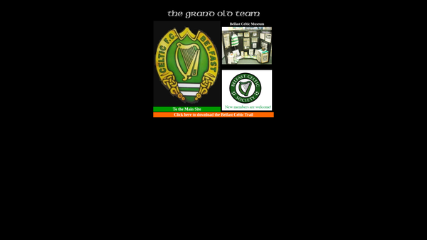 Screenshot of the Belfast Celtic Society website