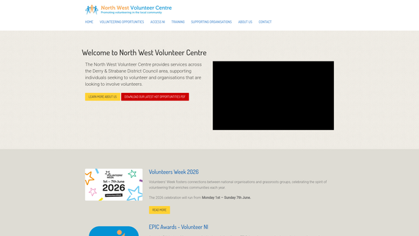 Screenshot of the The Churches Voluntary Work Bureau Limited website