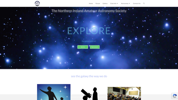Screenshot of the Northern Ireland Amateur Astronomy Society website