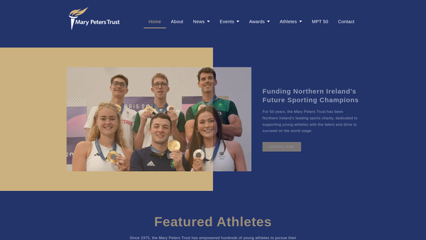 Screenshot of the The Mary Peters Trust website