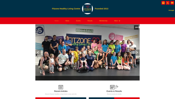 Screenshot of the The Fitzone Foundation website
